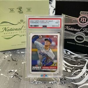 2024 Topps Hobby Rip Night YOSHINOBU YAMAMOTO Rookie PSA 9 Dodgers